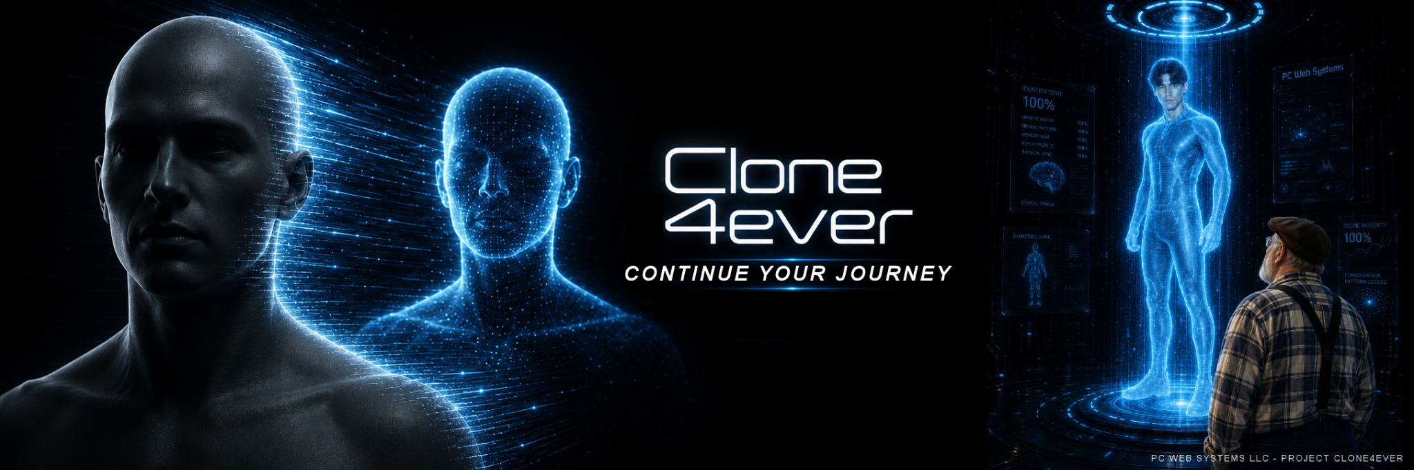 Clone4ever digital identity continuity project artwork